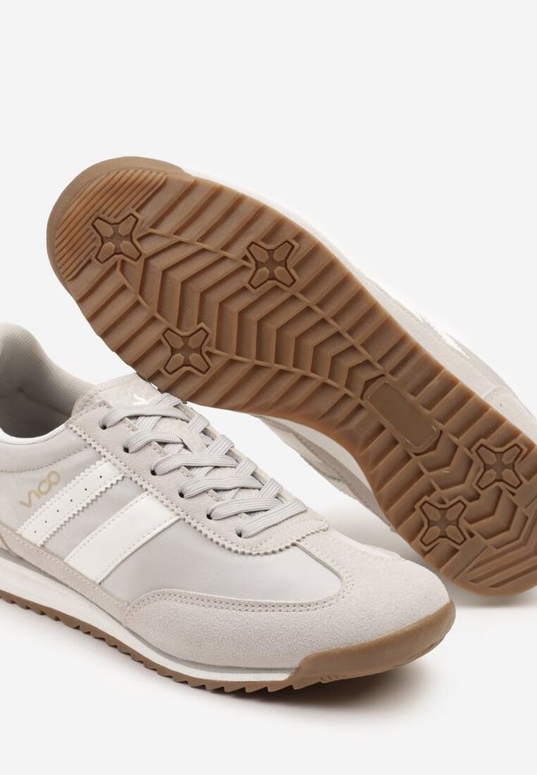 Born2be - Szare Buty Sportowe Tenisówki z Naszywkami Mepralia. Okazja: na co dzień, do pracy. Kolor: szary. Materiał: materiał. Wzór: aplikacja