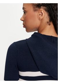 Tommy Jeans Sweter DW0DW18524 Granatowy Slim Fit. Kolor: niebieski. Materiał: wiskoza, syntetyk #4