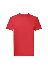 FRUIT OF THE LOOM - Koszulka Unisex Dla Dorosłych Super Premium. Kolor: czerwony