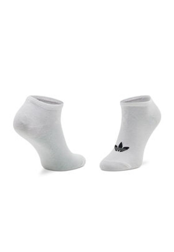 Adidas - adidas Zestaw 3 par niskich skarpet unisex Trefoil Liner S20273 Biały. Kolor: biały. Materiał: materiał
