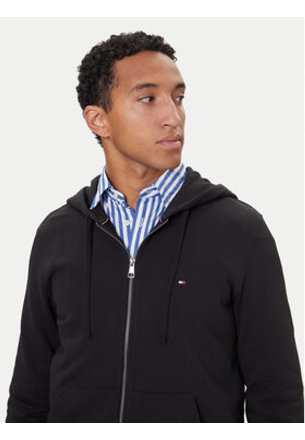TOMMY HILFIGER - Tommy Hilfiger Bluza Essential MW0MW37239 Czarny Regular Fit. Kolor: czarny. Materiał: bawełna