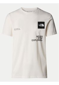 The North Face T-Shirt Foundation Coordinates NF0A882Z Écru Regular Fit. Materiał: syntetyk