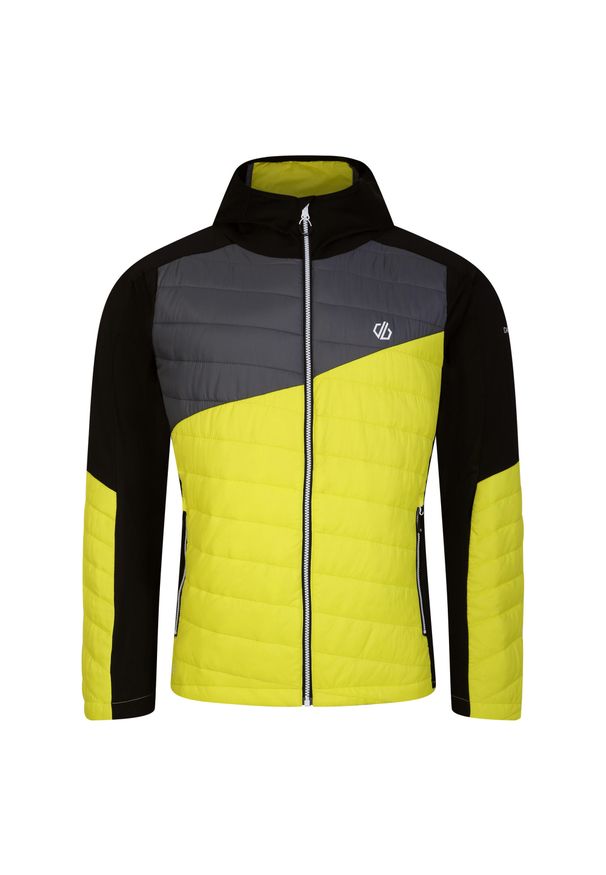 DARE 2B - Kurtka Hybrydowa Męska Touring Contrast Panel. Kolor: czarny, wielokolorowy, żółty. Materiał: puch. Sport: turystyka piesza
