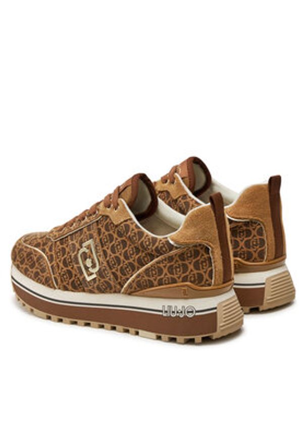 Liu Jo Sneakersy Maxi Wonder 71 BF4003 PX195 Brązowy. Kolor: brązowy. Materiał: zamsz, skóra