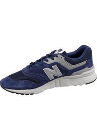 Buty do chodzenia męskie New Balance 997. Zapięcie: sznurówki. Kolor: wielokolorowy, niebieski, szary. Materiał: syntetyk, materiał, skóra, tkanina. Szerokość cholewki: normalna. Sport: turystyka piesza