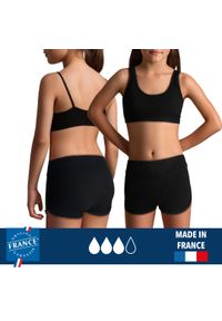 PLIM UNDERWEAR - Dół menstruacyjnego stroju kąpielowego dla nastolatki- duża chłonność. Kolor: czarny #1