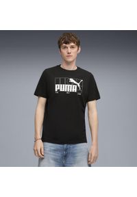 Puma - Męska koszulka z grafiką i logo No. 1 PUMA Black. Kolor: czarny. Sport: fitness