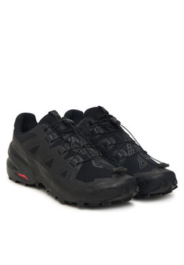 salomon - Salomon Buty do biegania Speedcross 6 Wide L41744000 Czarny. Kolor: czarny. Materiał: materiał. Model: Salomon Speedcross