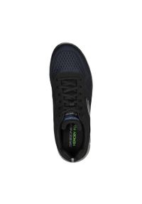skechers - Buty Skechers Track Ripkent, Mężczyźni. Kolor: czarny, niebieski, wielokolorowy. Materiał: guma, syntetyk, tkanina, materiał. Sport: turystyka piesza