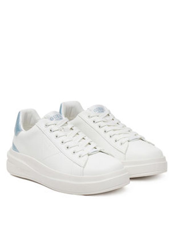 Guess Sneakersy FLJBIN LEA12 Biały. Kolor: biały. Materiał: skóra