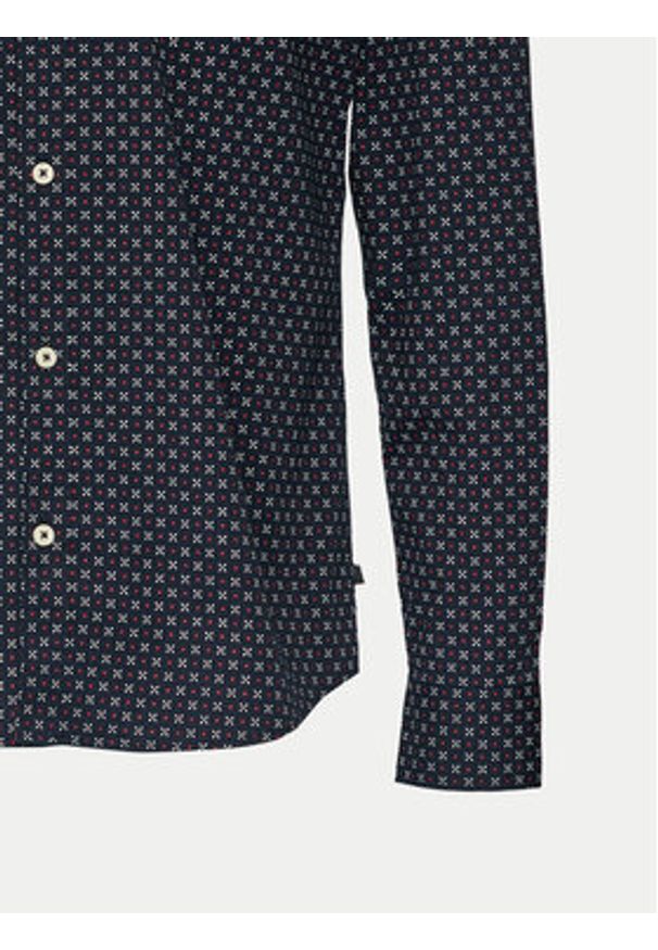 s.Oliver Koszula 2149815 Granatowy Slim Fit. Kolor: niebieski. Materiał: bawełna