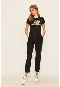 New Balance - T-shirt WT91546BK. Okazja: na co dzień. Kolor: czarny. Materiał: dzianina. Wzór: nadruk. Styl: casual #4