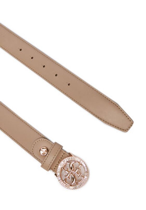 Guess Pasek Damski BW9284 P5430 Beżowy. Kolor: beżowy. Materiał: skóra