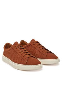 BOSS Sneakersy 50542092 Brązowy. Kolor: brązowy. Materiał: skóra