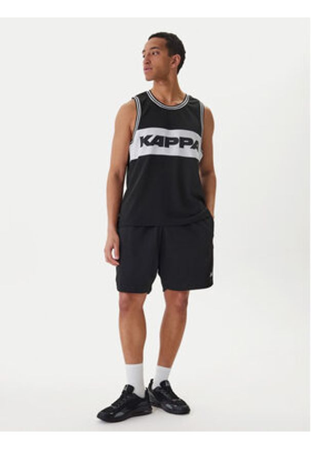 Kappa Tank top Authentic Sainos 382E2PW Czarny Regular Fit. Kolor: czarny. Materiał: syntetyk