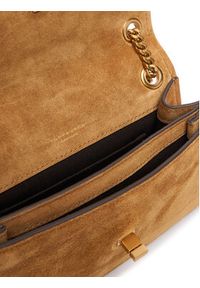 Tory Burch Torebka Kira Turnlock Suede Mini Bag 178150 Brązowy. Kolor: brązowy. Materiał: skórzane, zamszowe #5