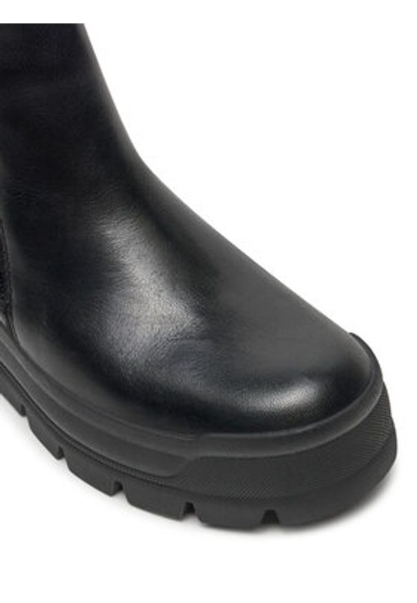 Geox Botki Spherica EC7 D46WSG 04322 C9999 Czarny. Kolor: czarny. Materiał: skóra