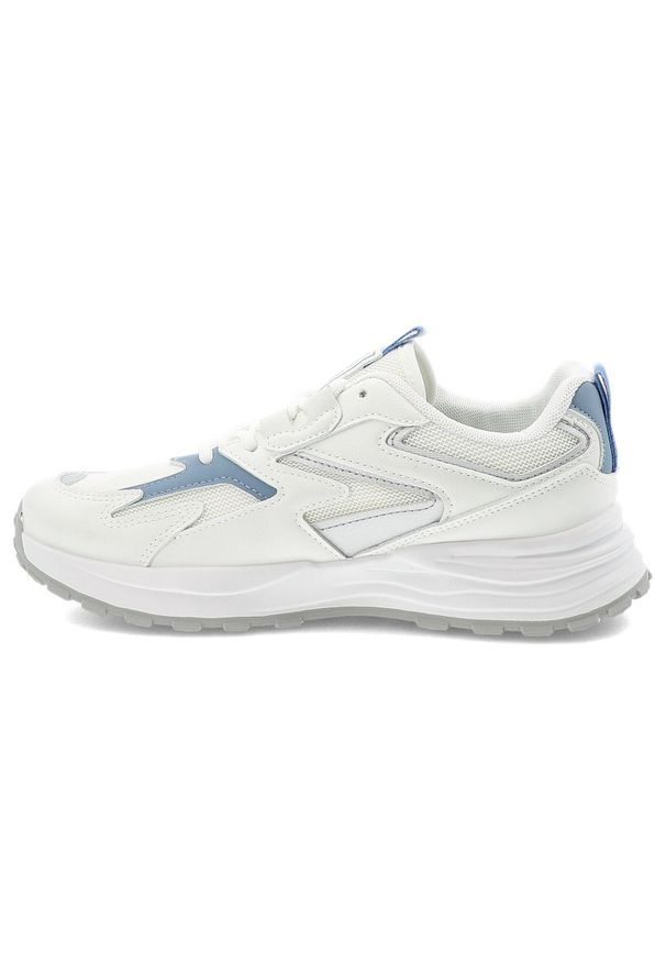 Big-Star - Białe Sneakersy Big Star Sportowe Obuwie Damskie. Okazja: na spacer, na co dzień. Zapięcie: sznurówki. Kolor: biały. Materiał: syntetyk, materiał. Szerokość cholewki: normalna. Sport: turystyka piesza