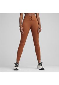 Damskie legginsy prążkowane Puma Cloudspun. Kolor: brązowy. Materiał: prążkowany #2