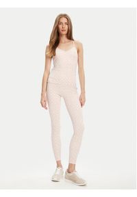 Guess Top V5YP11 MC03W Różowy Slim Fit. Kolor: różowy. Materiał: syntetyk #3