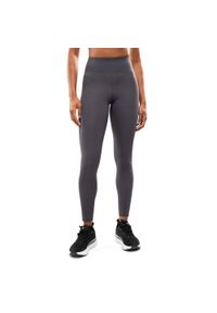 SIROKO - Damskie długie legginsy do biegania Fitness Siroko Lume Dark Gray. Stan: podwyższony. Kolor: szary. Materiał: tkanina. Długość: długie. Sport: fitness #1