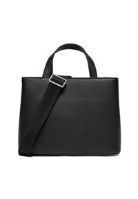 TOMMY HILFIGER - Tommy Hilfiger Torebka Th Essential Sc Satchel AW0AW15721 Czarny. Kolor: czarny. Materiał: skórzane #4