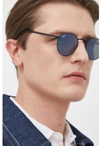 Ray-Ban okulary przeciwsłoneczne New Round 0RB3637.002/G147 kolor czarny. Kształt: okrągłe. Kolor: czarny #8