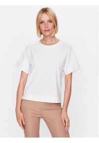 PESERICO - Peserico T-Shirt S06658J0 Biały Relaxed Fit. Kolor: biały. Materiał: bawełna