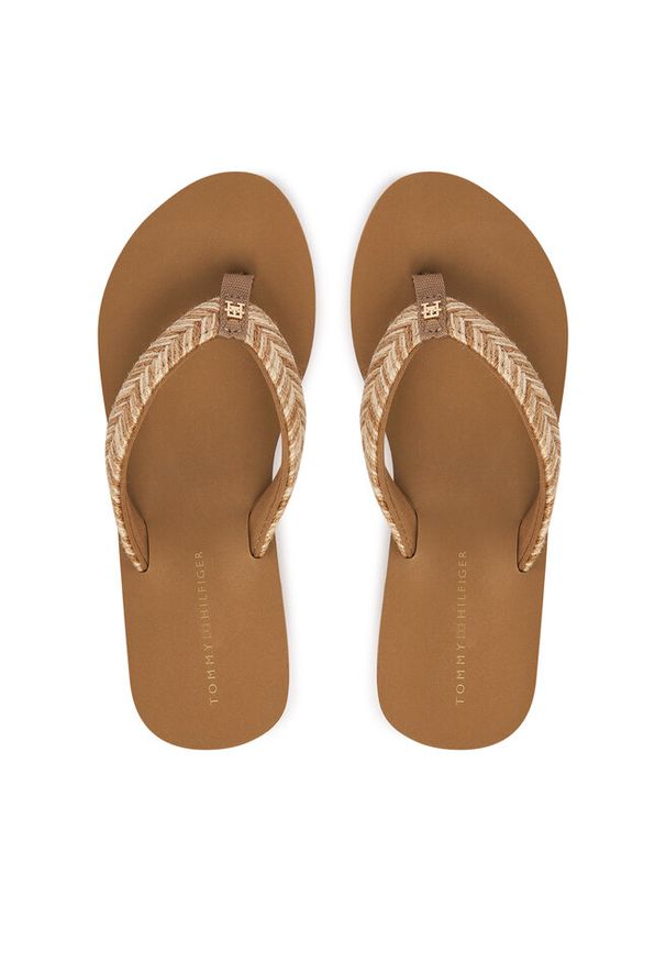 TOMMY HILFIGER - Japonki Tommy Hilfiger. Kolor: beżowy