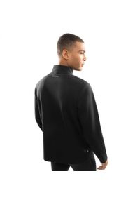 SIROKO - Męska bluza treningowa z suwakiem pod szyją Fitness Siroko Inter. Kolor: czarny. Materiał: materiał. Długość: krótkie. Sport: fitness