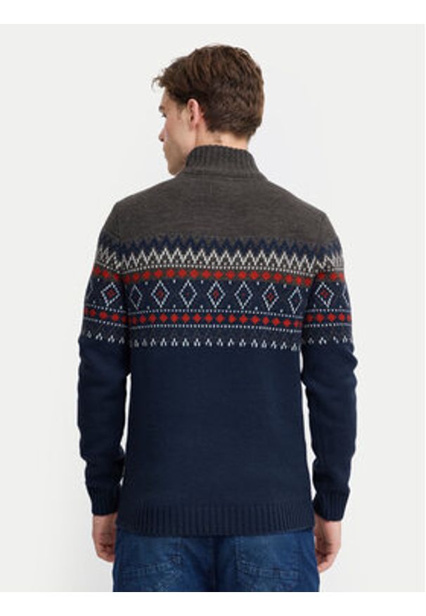 Blend Sweter 20717433 Granatowy Regular Fit. Kolor: niebieski. Materiał: syntetyk