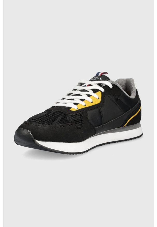 U.S. Polo Assn. sneakersy kolor czarny. Nosek buta: okrągły. Zapięcie: sznurówki. Kolor: czarny. Materiał: guma