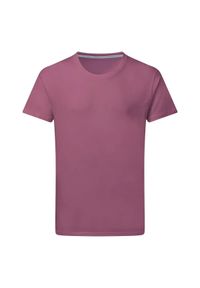 SG - Męska Koszulka Z Doskonałym Nadrukiem. Kolor: różowy. Wzór: nadruk. Sport: turystyka piesza #1