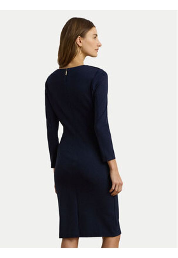 Lauren Ralph Lauren - LAUREN RALPH LAUREN Sukienka codzienna 200973403001 Granatowy Regular Fit. Okazja: na co dzień. Kolor: niebieski. Materiał: wiskoza. Typ sukienki: proste. Styl: casual