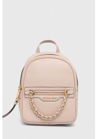 MICHAEL Michael Kors plecak skórzany damski kolor różowy mały gładki. Kolor: różowy. Materiał: skóra. Wzór: gładki #1