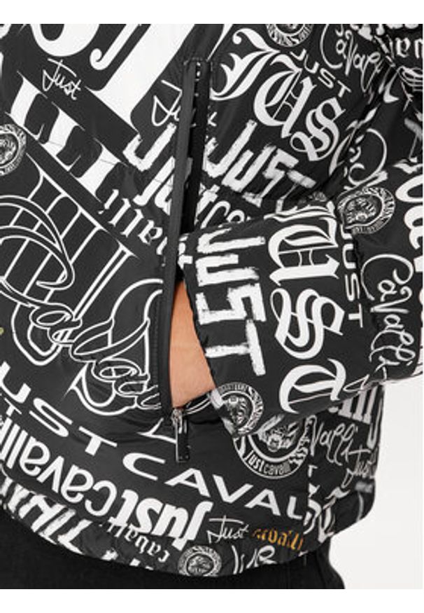 Just Cavalli Kurtka puchowa 75OAUD18 Czarny Regular Fit. Kolor: czarny. Materiał: syntetyk