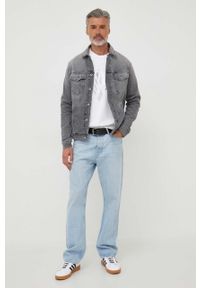 Guess bluza męska kolor biały z nadrukiem. Kolor: biały. Materiał: bawełna, prążkowany. Wzór: nadruk #5