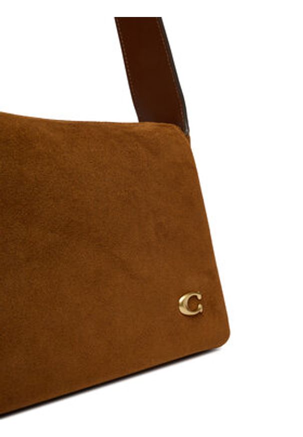 Coach Torebka Lola SB2 CDD06 Miedziany. Kolor: brązowy. Materiał: zamszowe, skórzane