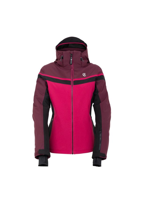 DARE 2B - Damska Kurtka Narciarska Flurry. Kolor: czerwony, wielokolorowy, różowy. Sezon: zima. Sport: narciarstwo