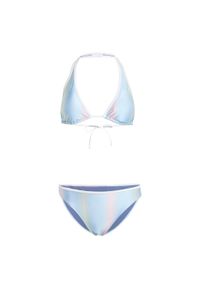 Adidas - Bikini Tiro Neckholder. Kolor: biały, niebieski, wielokolorowy. Materiał: materiał