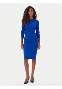 Rinascimento Sukienka koktajlowa CFC0126154003 Niebieski Slim Fit. Kolor: niebieski. Materiał: syntetyk. Styl: wizytowy