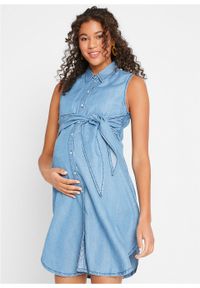 Sukienka ciążowa i do karmienia, przyjazna dla środowiska, TENCEL™, lyocell bonprix niebieski "bleached”. Kolekcja: moda ciążowa. Kolor: niebieski. Materiał: lyocell #5