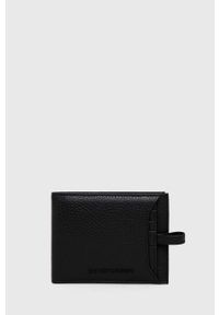 Emporio Armani portfel skórzany męski kolor czarny. Kolor: czarny. Materiał: skóra #1