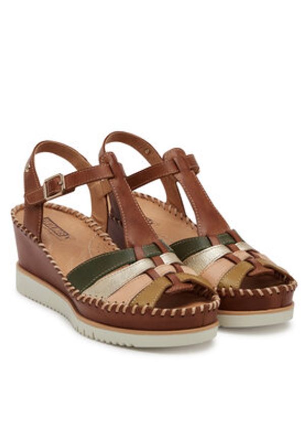 Pikolinos Sandały W3Z-1836C1 Brązowy. Kolor: brązowy. Materiał: skóra