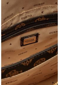 Guess - GUESS Brązowa damska torebka Eco Erica. Kolor: brązowy. Materiał: skórzane