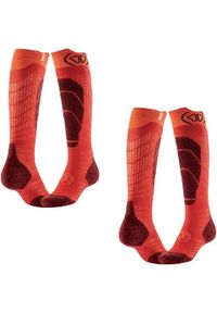 SIDAS - Skarpety narciarski junior Sidas Ski Merino welna merynosowa zestaw 2 sztuk. Kolor: czerwony, wielokolorowy, pomarańczowy. Materiał: wełna, poliamid, elastan. Sport: narciarstwo #1