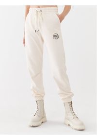 Pinko Spodnie dresowe 100371 A162 Beżowy Regular Fit. Kolor: beżowy. Materiał: bawełna #1
