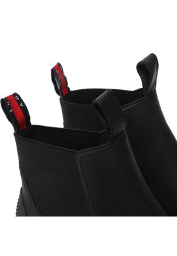 Tommy Jeans Sztyblety Tjw Rubber Rain Boot EN0EN02234 Czarny. Kolor: czarny. Materiał: skóra