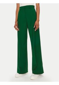 Weekend Max Mara Spodnie materiałowe Visivo 2425136041 Zielony Regular Fit. Kolor: zielony. Materiał: wełna