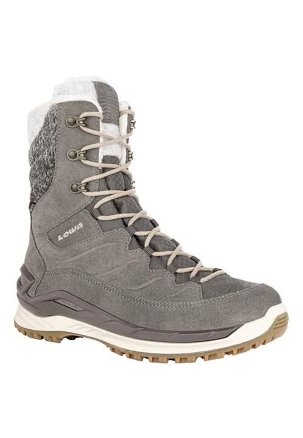 Buty trekkingowe damskie Lowa Calceta Evo Gtx. Wysokość cholewki: za kostkę. Zapięcie: sznurówki. Kolor: szary. Materiał: zamsz, tkanina. Szerokość cholewki: normalna
